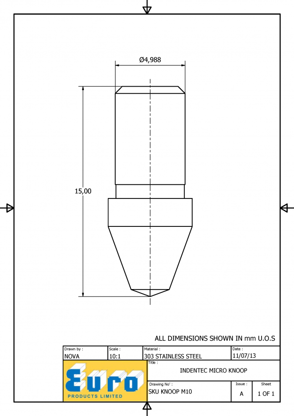 KNOOPM10 Micro Knoop Diamond Testing Indenter - Image 4