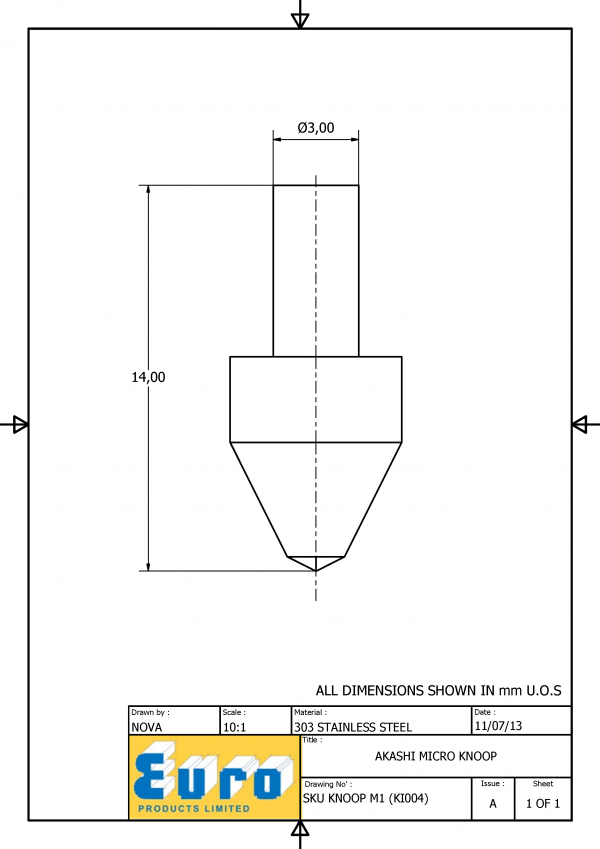 KNOOPM1 Micro Knoop Diamond Testing Indenter - Image 4