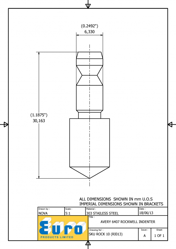 ROCK10 Rockwell Diamond Testing Indenter - Image 3