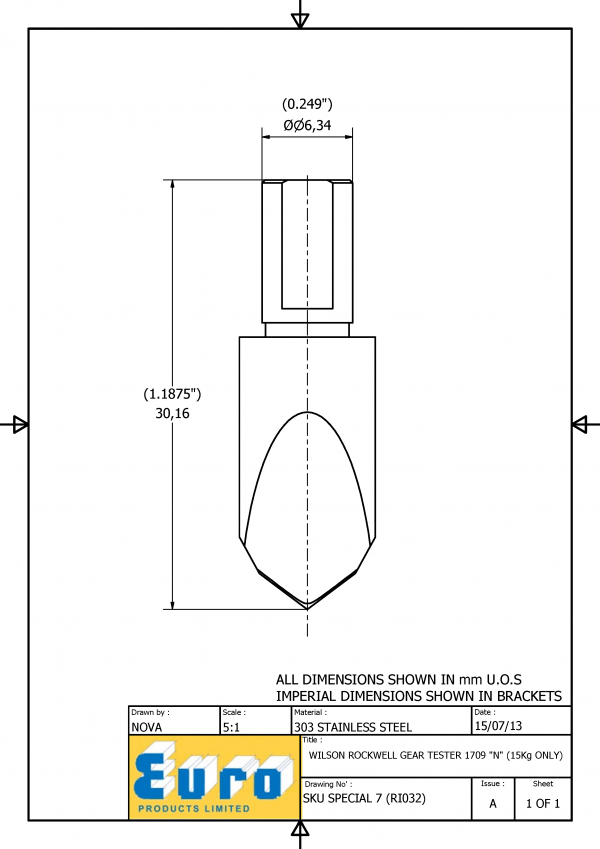 SPECIAL7 1709-N Rockwell Diamond Testing Indenter - Image 3